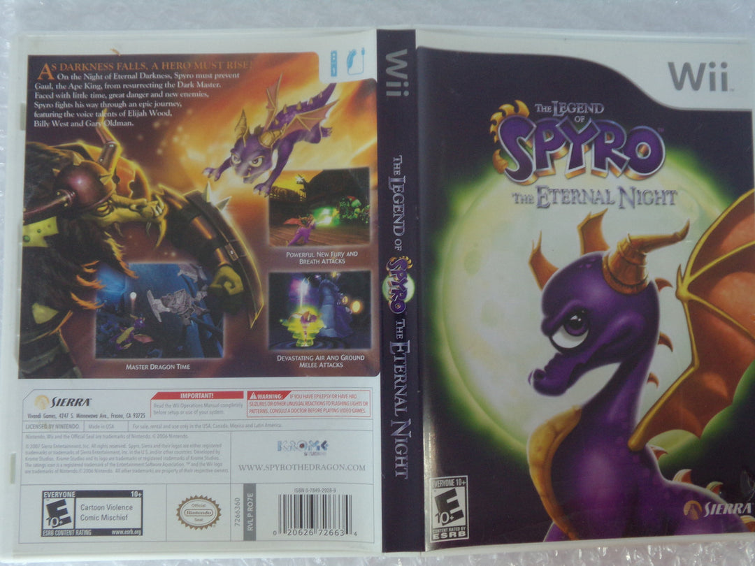 The Legend of Spyro: The Eternal Night Wii Used