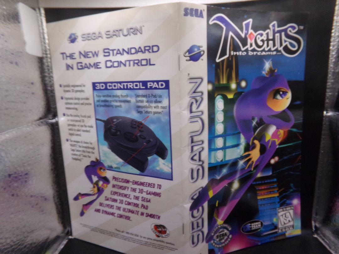 Nights Into Dreams Sega Saturn MANUAL ONLY