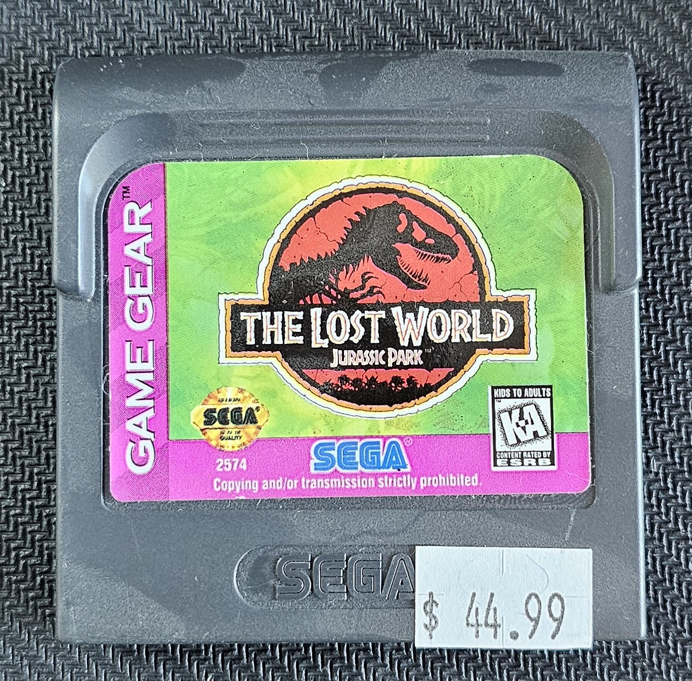 Lost World: Jurassic Park - Sega Game Gear *SGG* SD4455 – Core Gaming