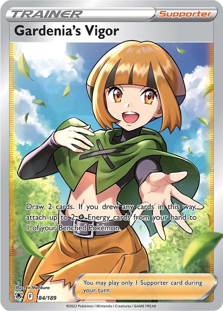 Pokemon Astral Radiance 184/189 - Gardenia's Vigor - Full Art (LP) Core Gaming Pokemon Astral Radiance 184/189 - Gardenia's Vigor - Full Art (LP) Core Gaming