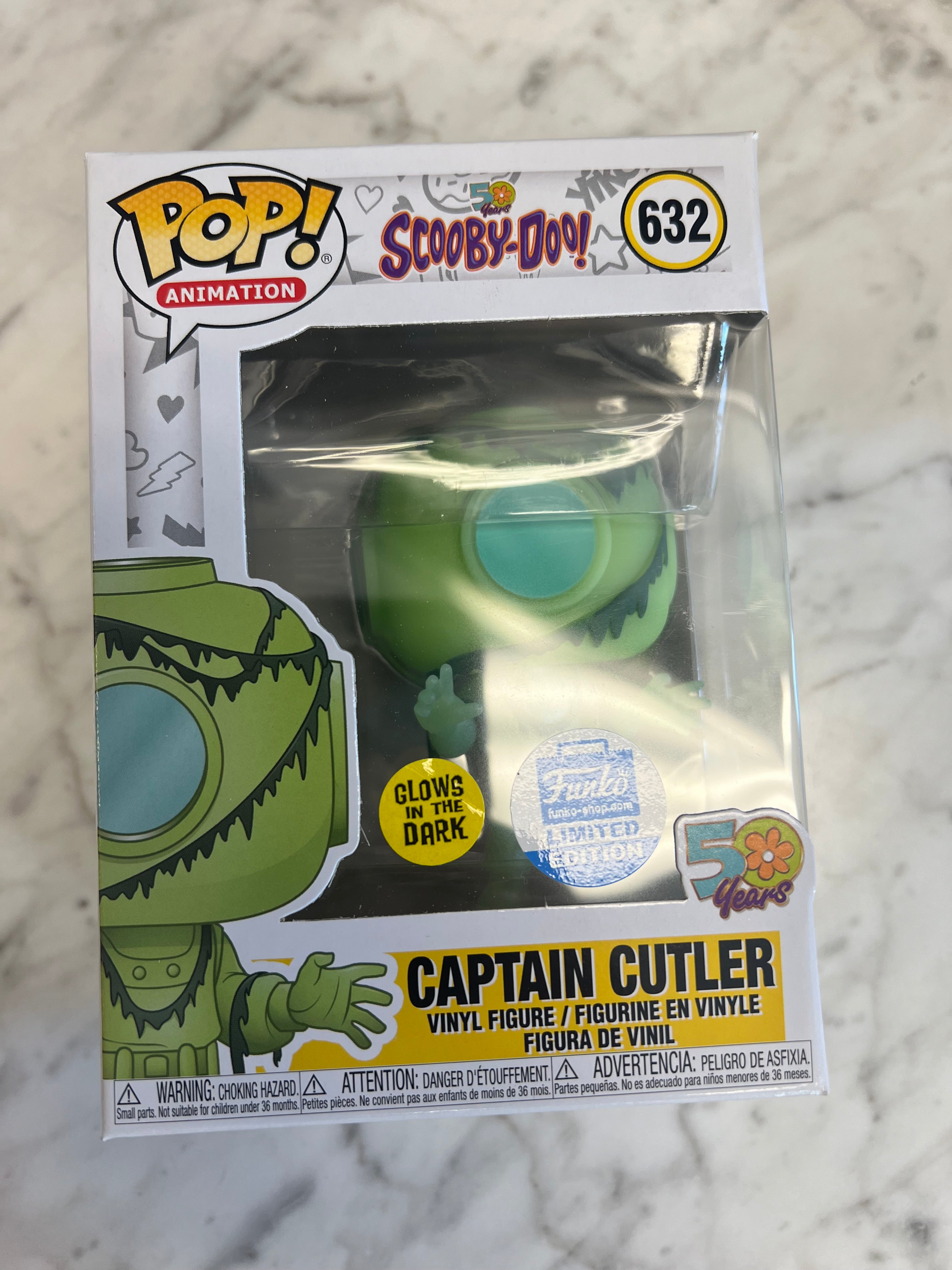 Funko Pop Scooby newest Doo Captain Cutler GITD #632 HARD CASE