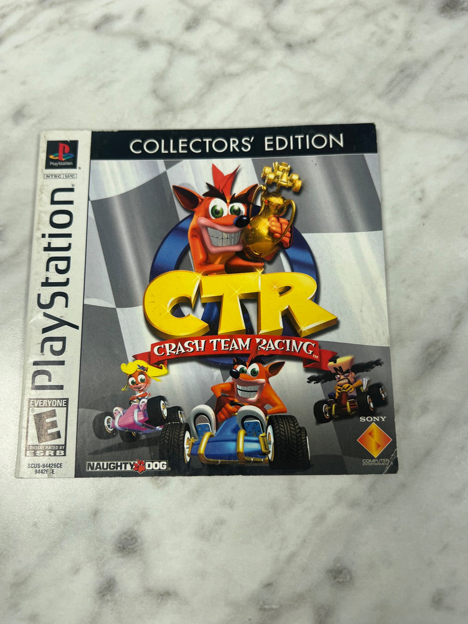 Crash Team Racing (CTR) Sur PS1 - Complet CIB PAL - Édition Naughty Dog - Très Bon état