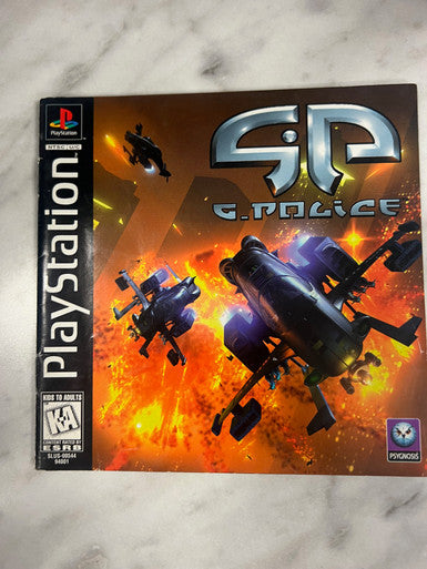 G-Police PS1 Playstation 1 Manual only