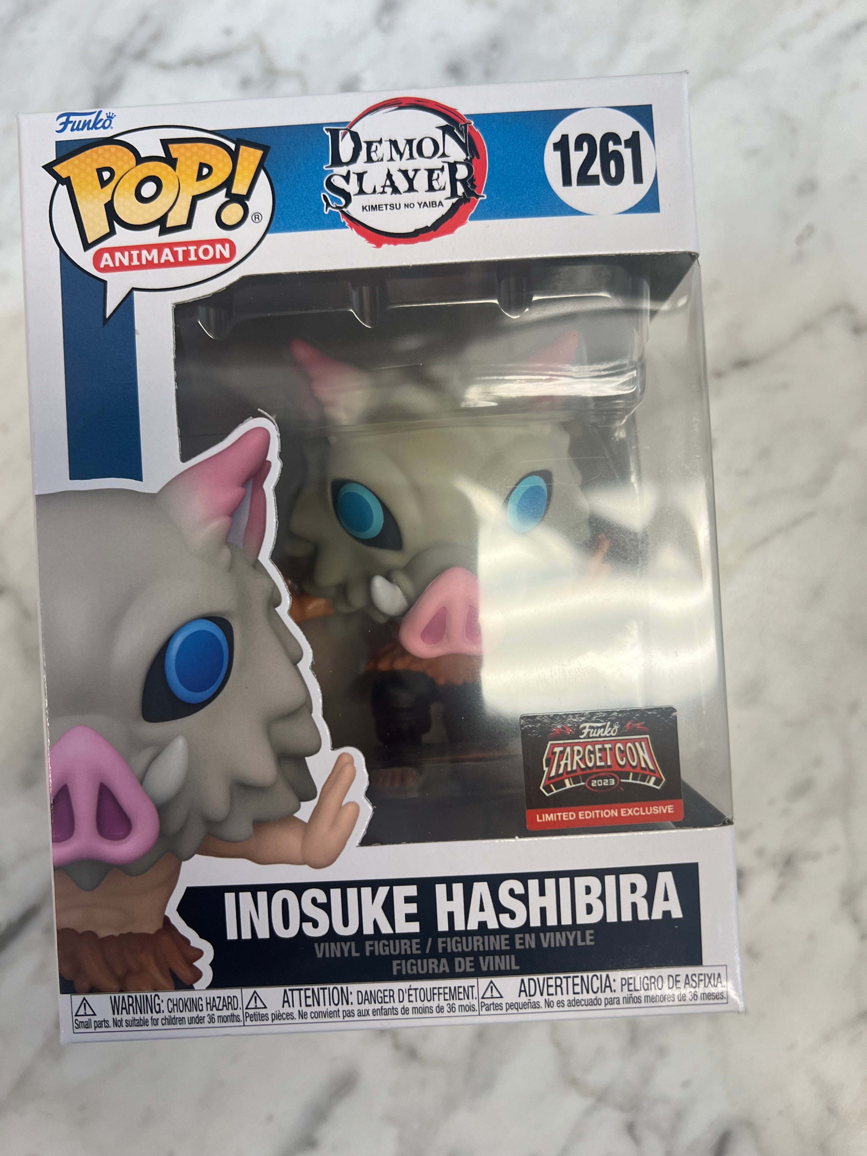 Unreleased Targetcon good Funko Pops Inosuke, Darth Maul and Gar Saxon