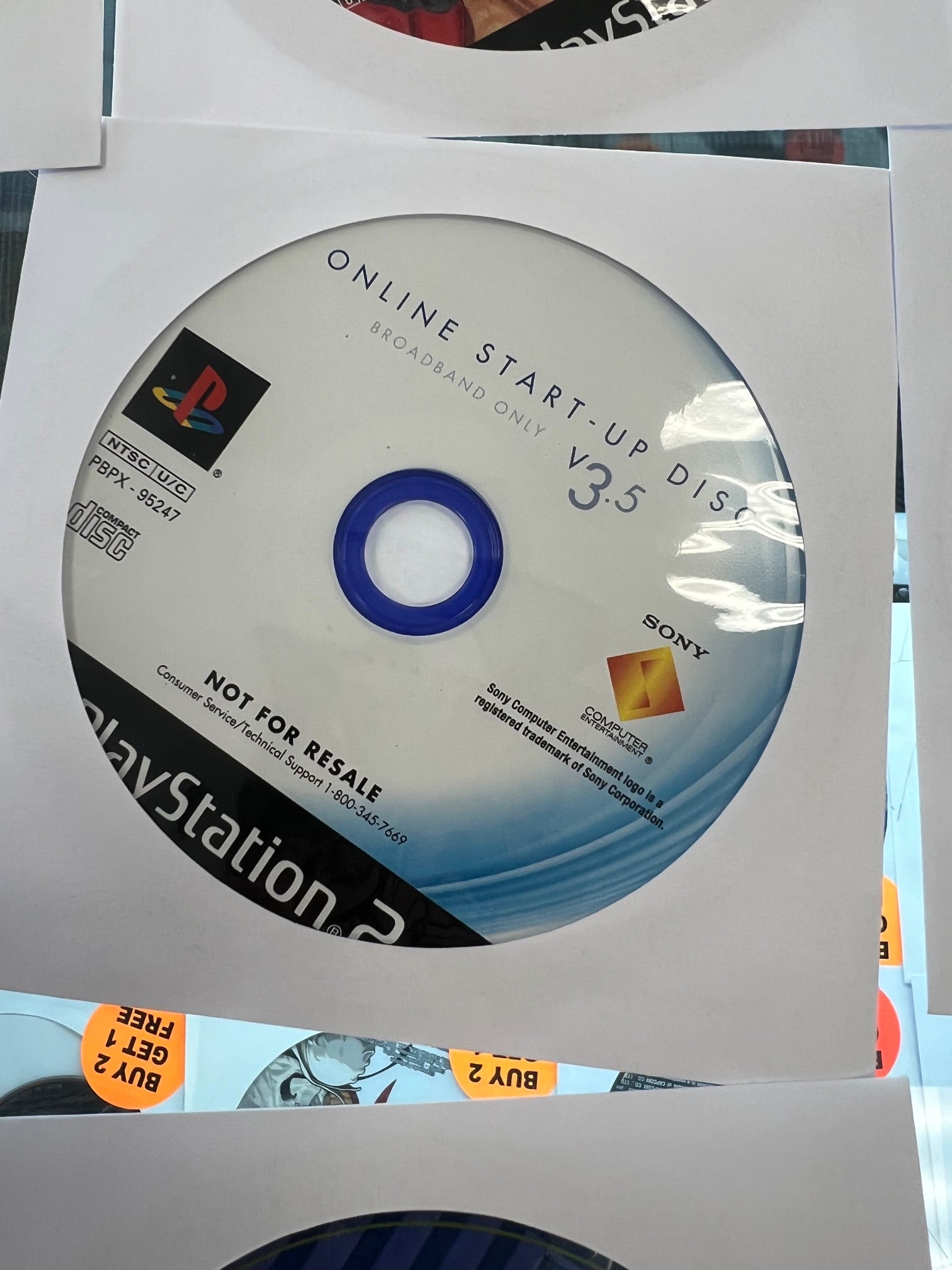 Online Startup Disc v for PS2 Playstation Disc ONLY Tested