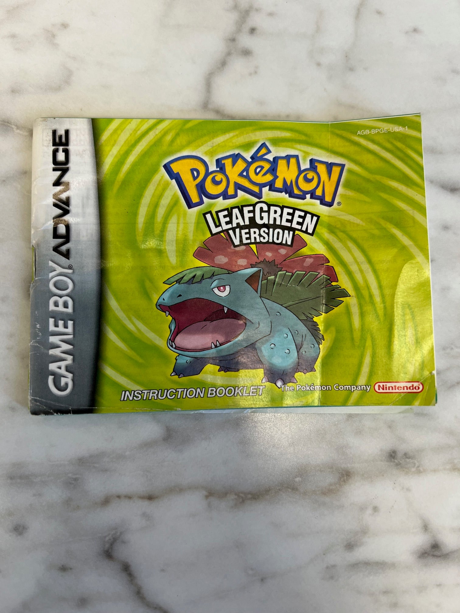 Pokemon LeafGreen Leaf Green Version for GameBoy Advance MANUAL