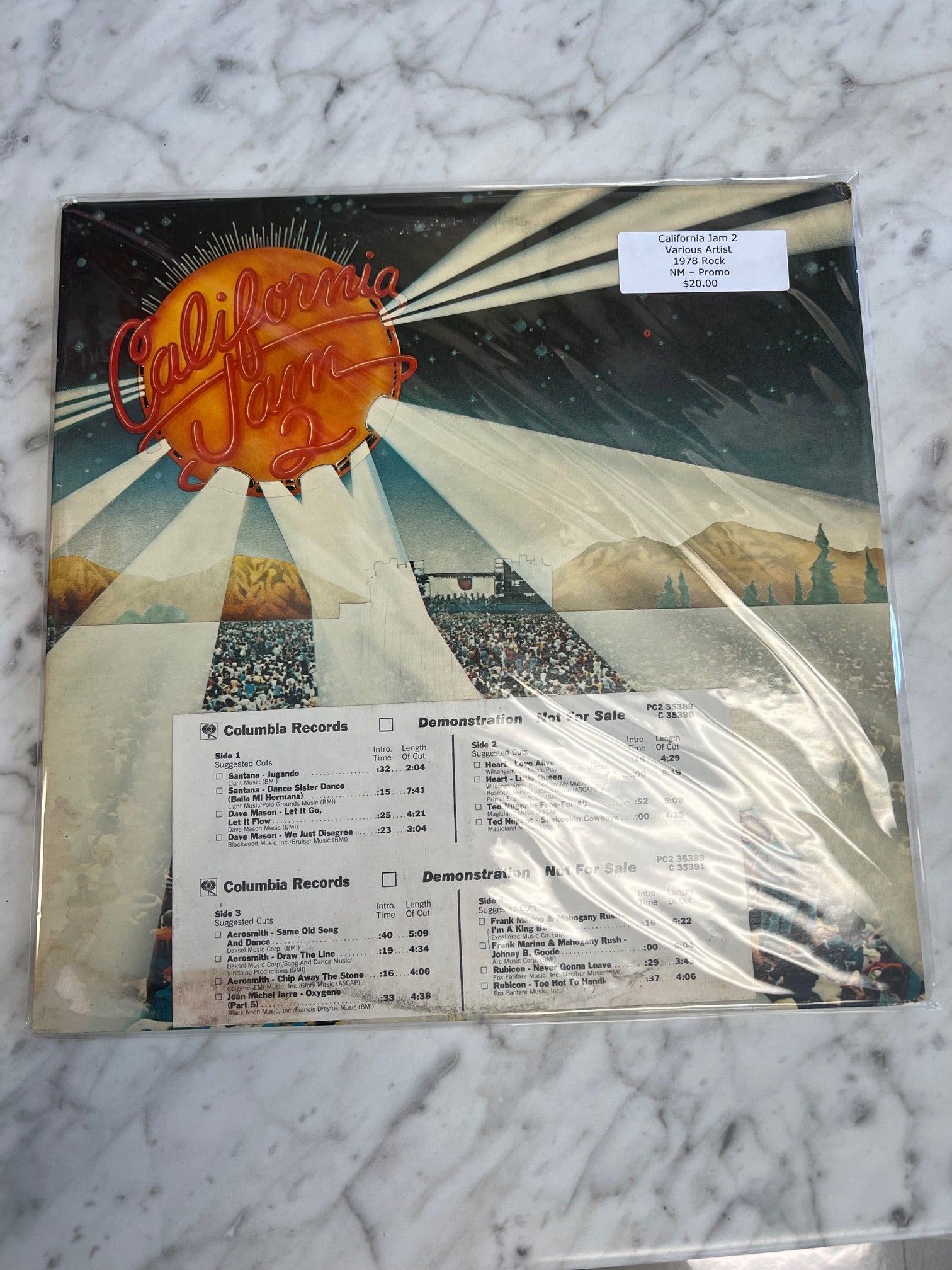 California Jam 2 - Various Artists Promo Santana Aerosmith more 