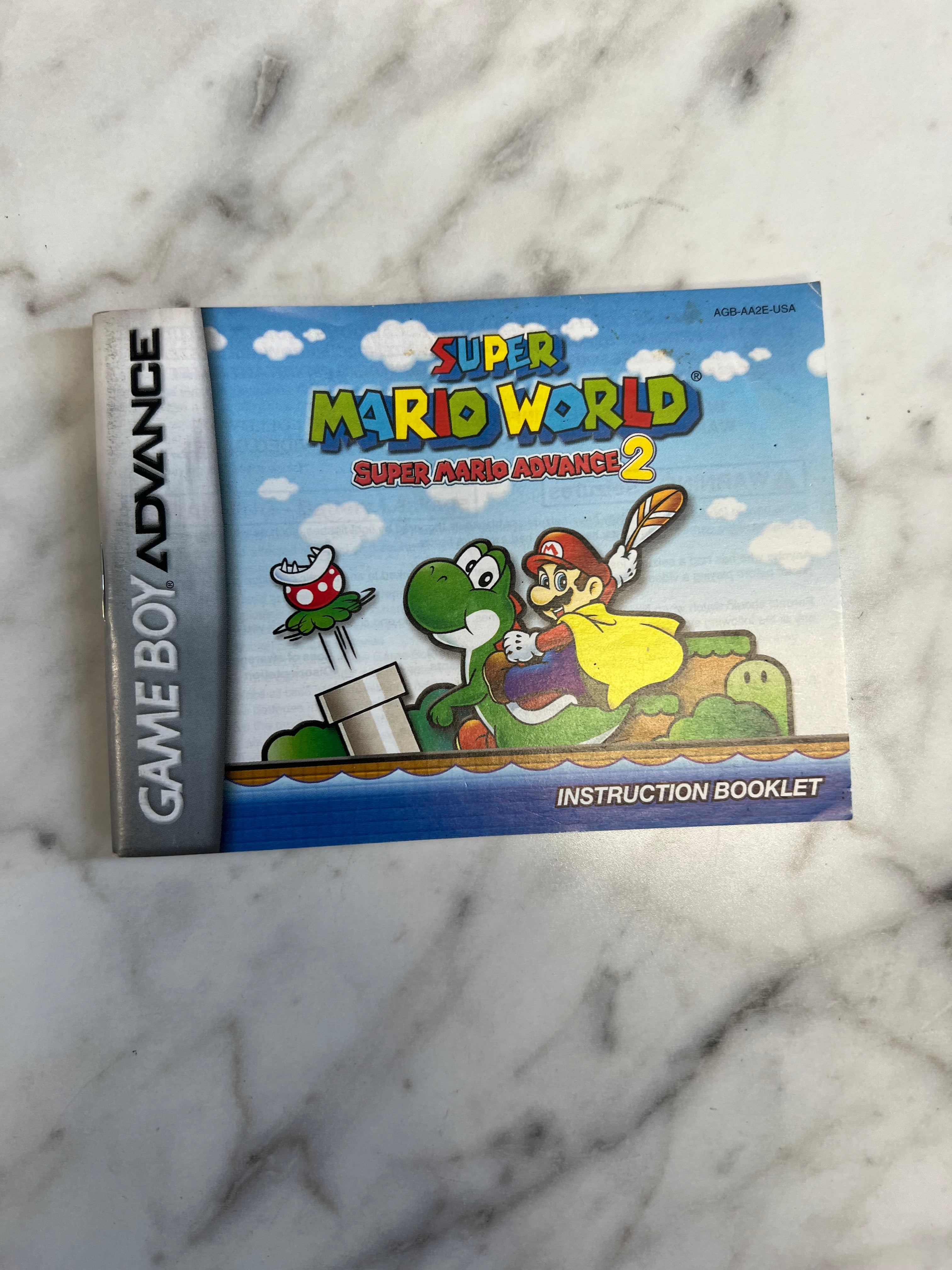 Super Mario World Advance 2 Gameboy Advance GBA MANUAL ONLY