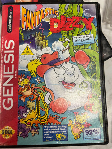 Fantastic Dizzy Sega Genesis Case and manual only