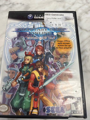 Phantasy Star Online Episode I & II Nintendo Gamecube Case and manual only