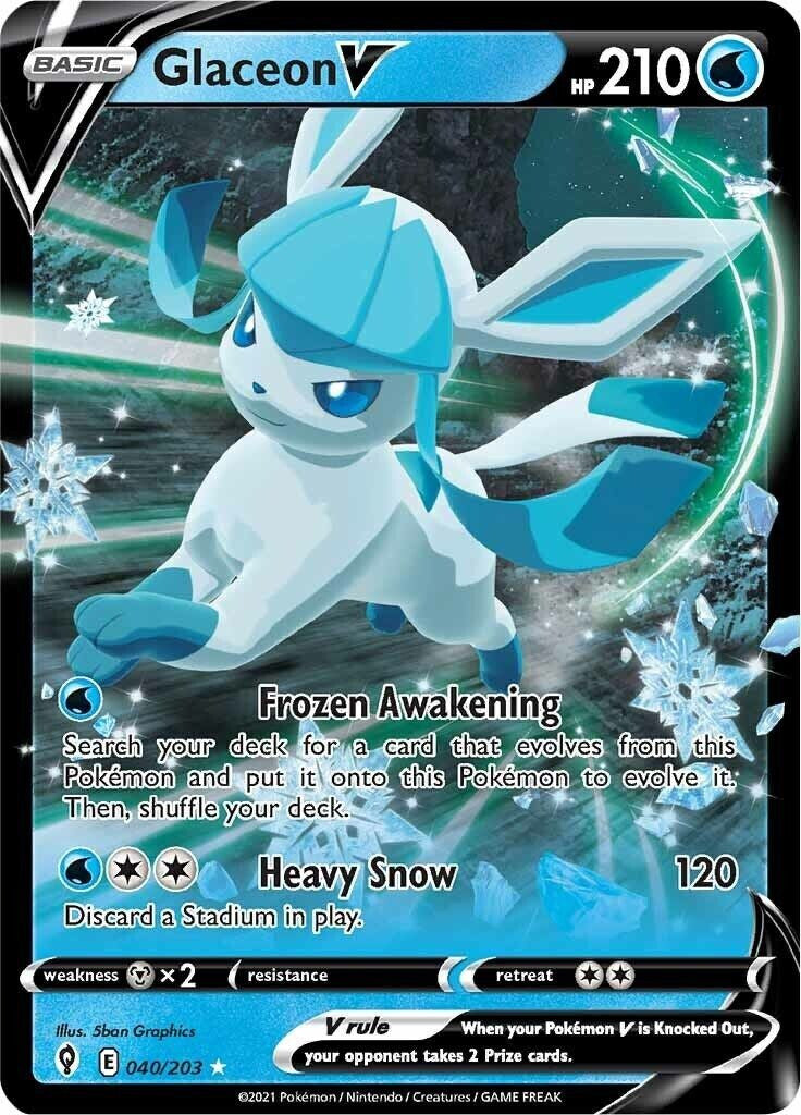 Pokemon Glaceon V Alternate Art Full hotsell