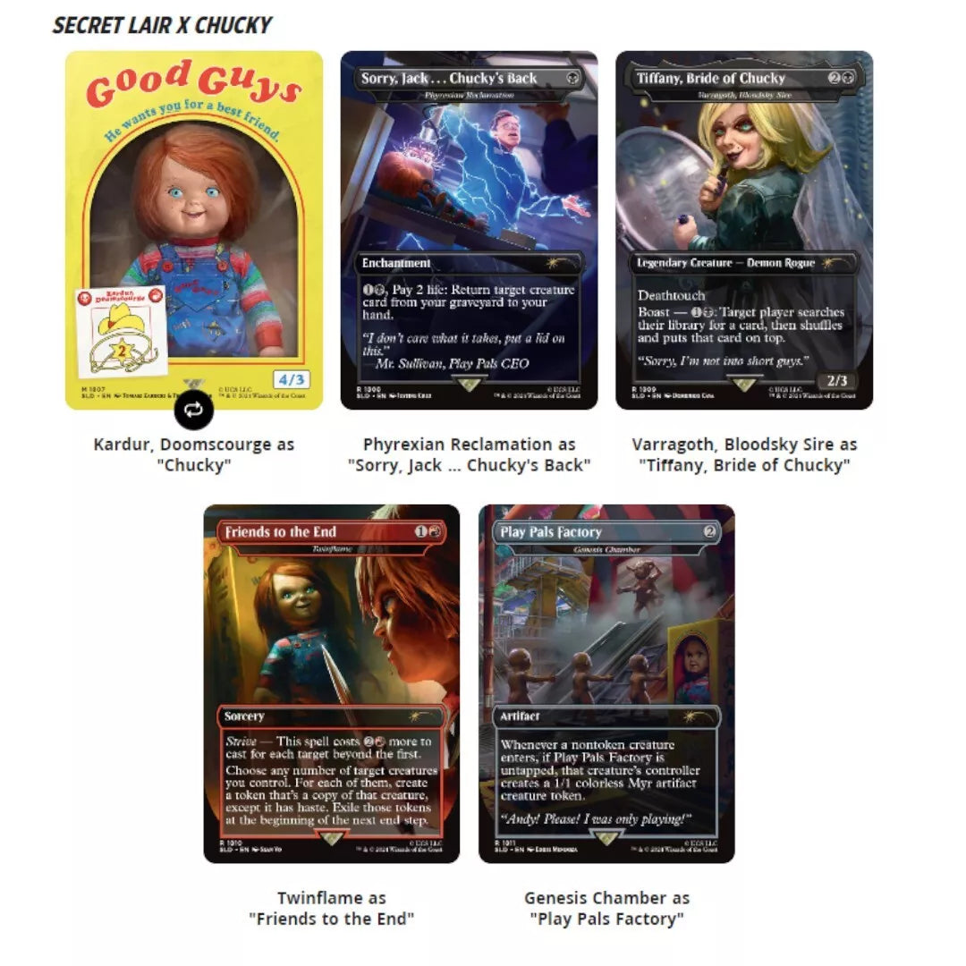 mtg chucky commander deck Magic the Gathering Secret Lair x Chucky (Regular Edition) MD10725