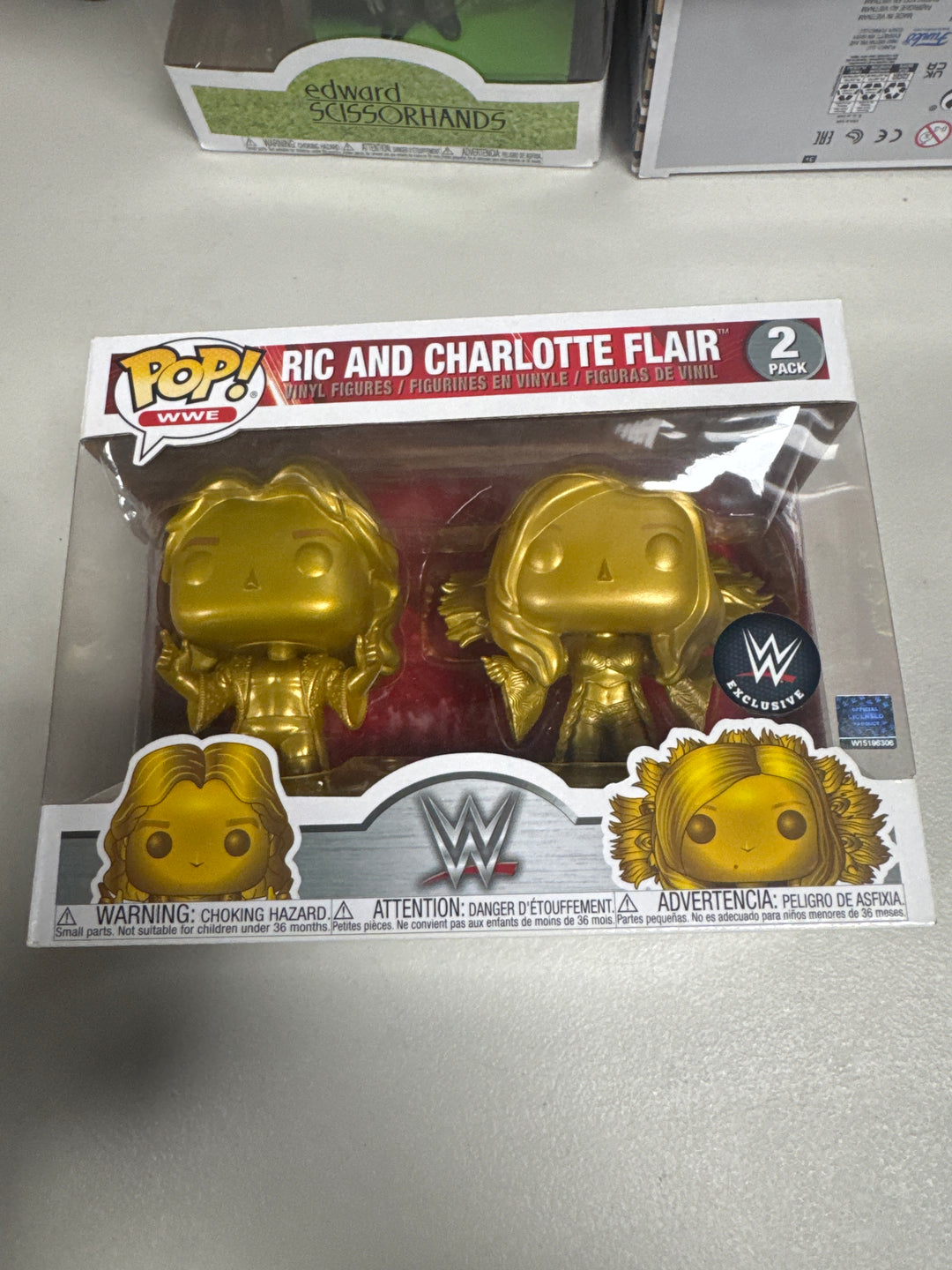 Funko Pop! Ric and Charlotte (Gold) Exclusive 2 Pack WWE FP92926