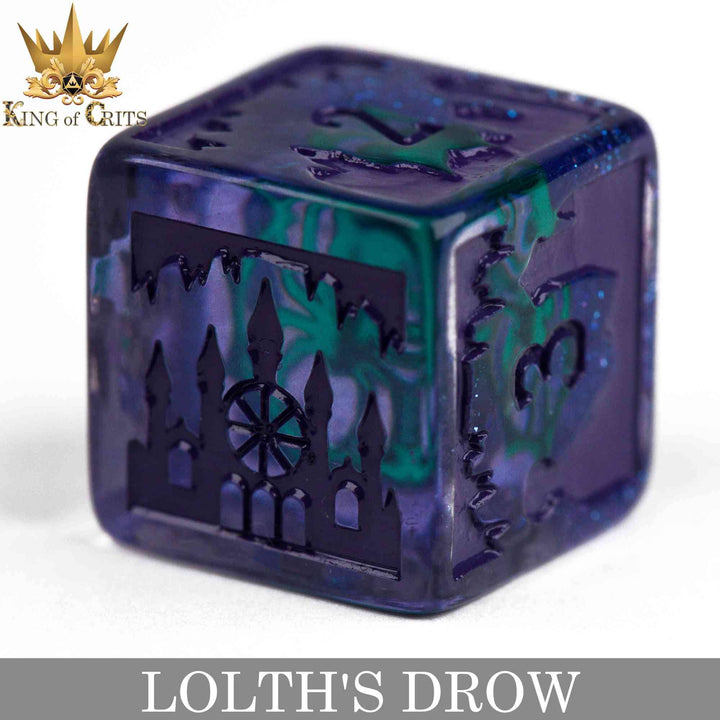 King of Crits Lolth's Drow - 11 Dice Set NE4226