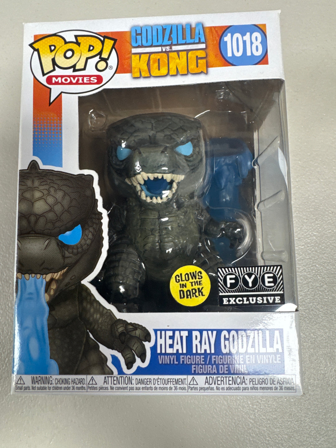 Funko Pop! Heat Ray Godzilla GITD FYE #1018 Godzilla Vs Kong FP8426
