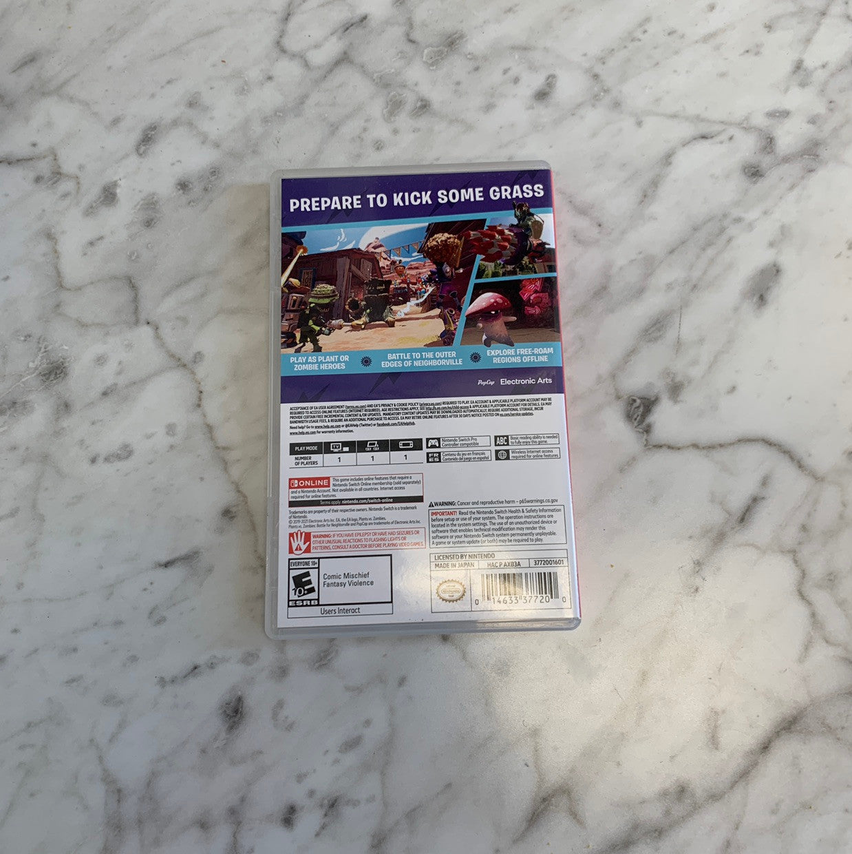 Case Only No Game Plants VS Zombies Battle for Neighborville