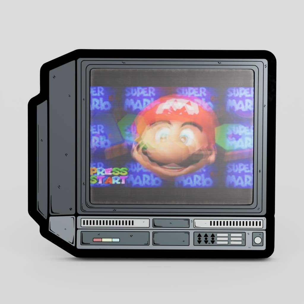 2.5" Lenticular Mario 64 CRTV Enamel Pin - NE32726