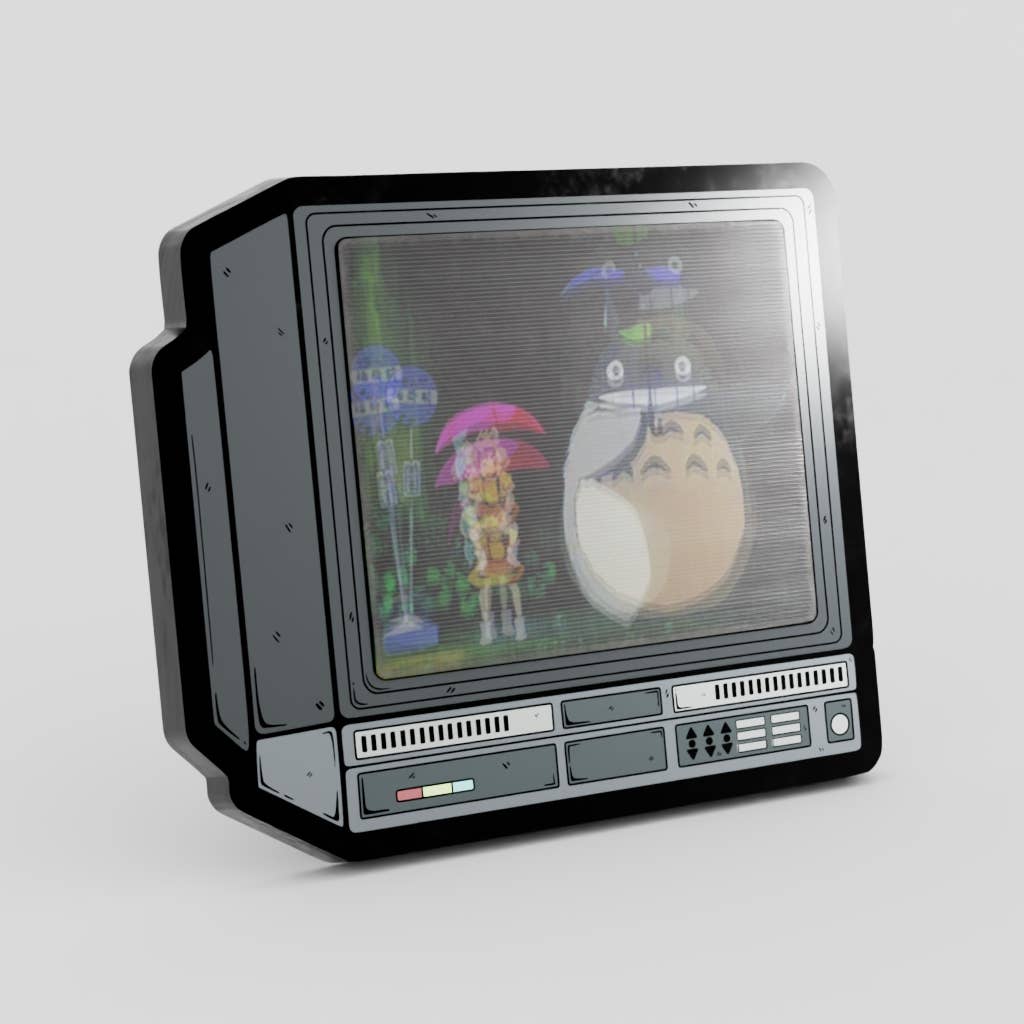 2.5" Lenticular Totoro CRTV Enamel Pin - NE32726
