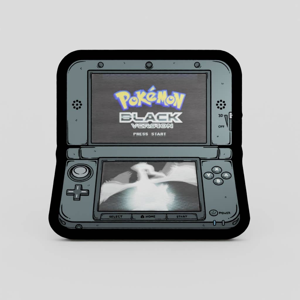 3DS 2.5" Lenticular Pokemon Black Pin