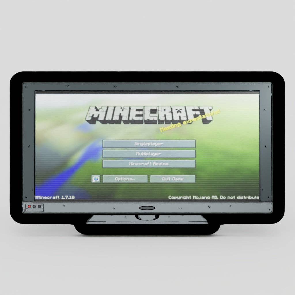 Monitor Lenticular Minecraft Enamel Pin NE81926