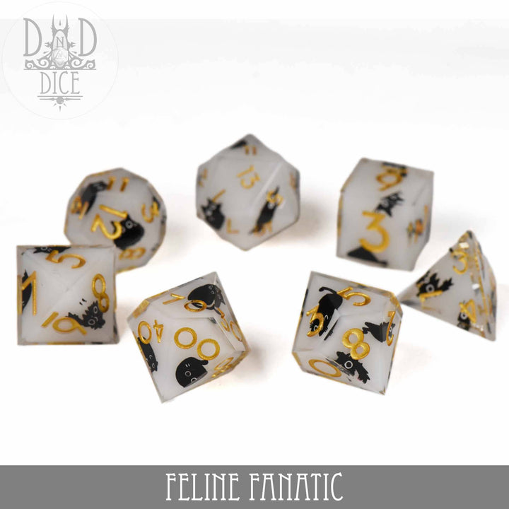 King of Crits Feline Fanatic (Handmade) Dice Set NE4226