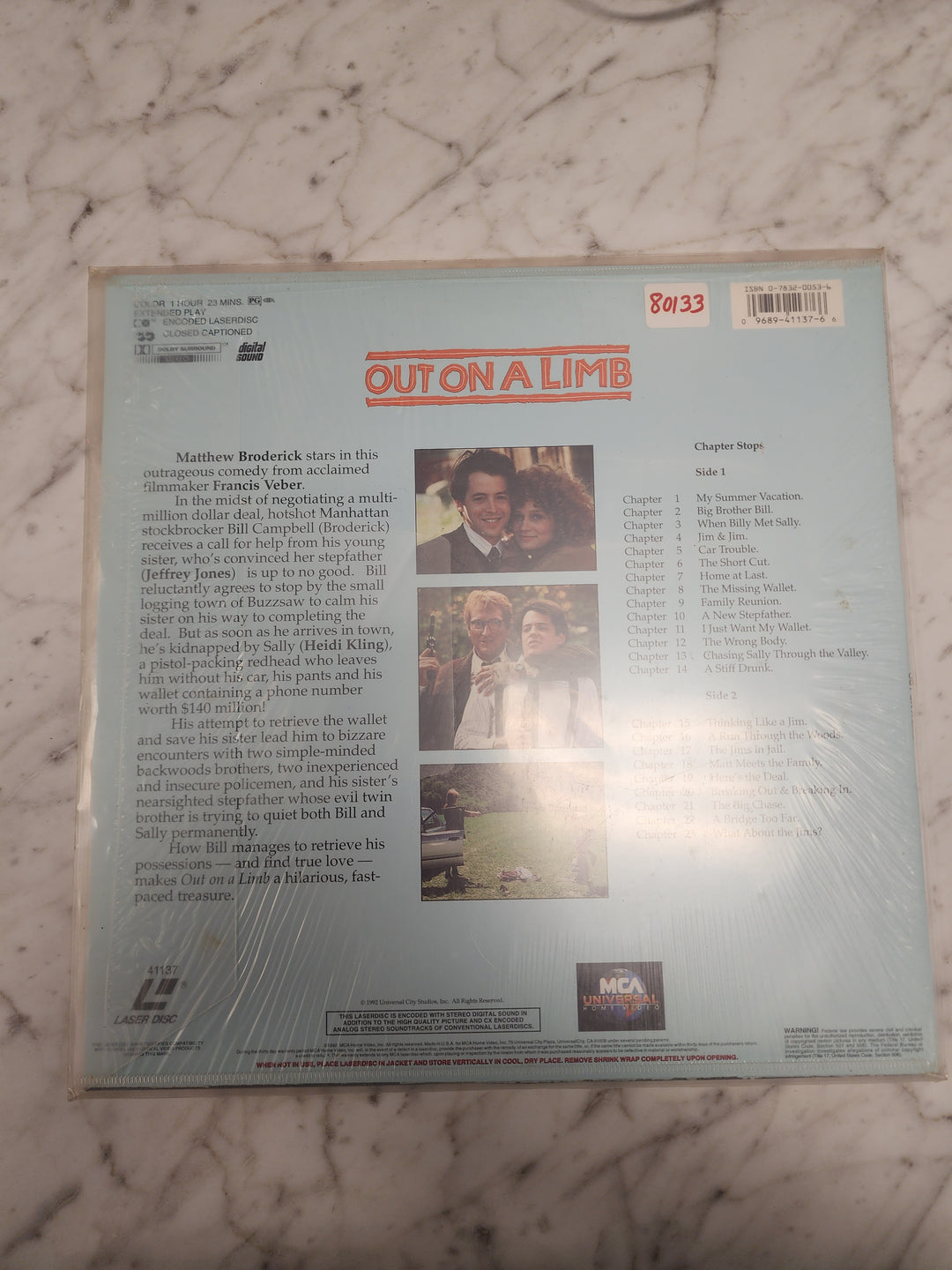 Out On a Limb (Matthew Broderick) Laserdisc Movie    LD121724