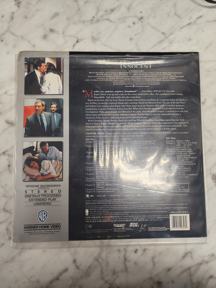 Presumed Innocent (Harrison Ford) Laserdisc Movie    LD121724