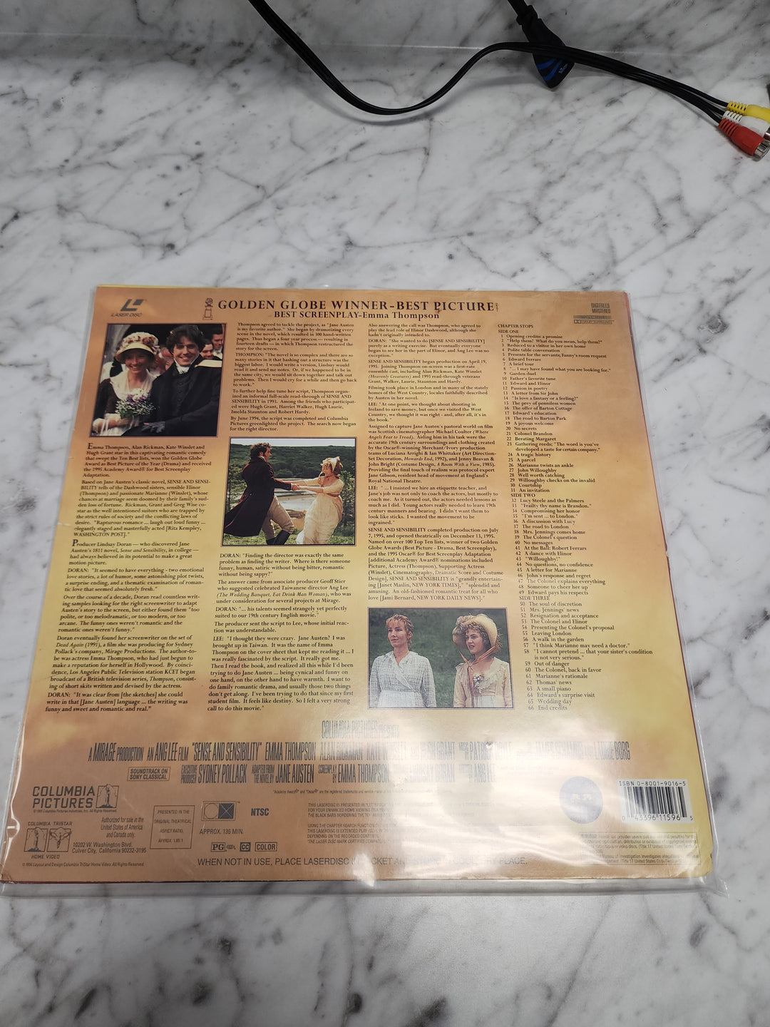 Sense and Sensibility Laserdisc Movie    LD121724