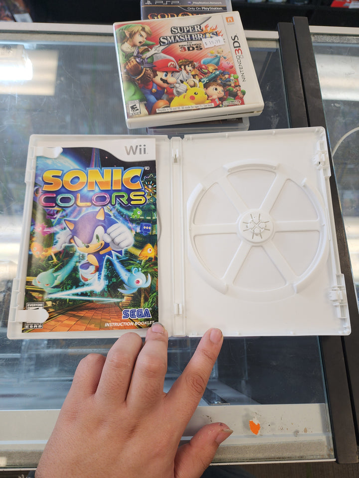 Sonic Colors Nintendo Wii CASE AND MANUAL ONLY CO3826