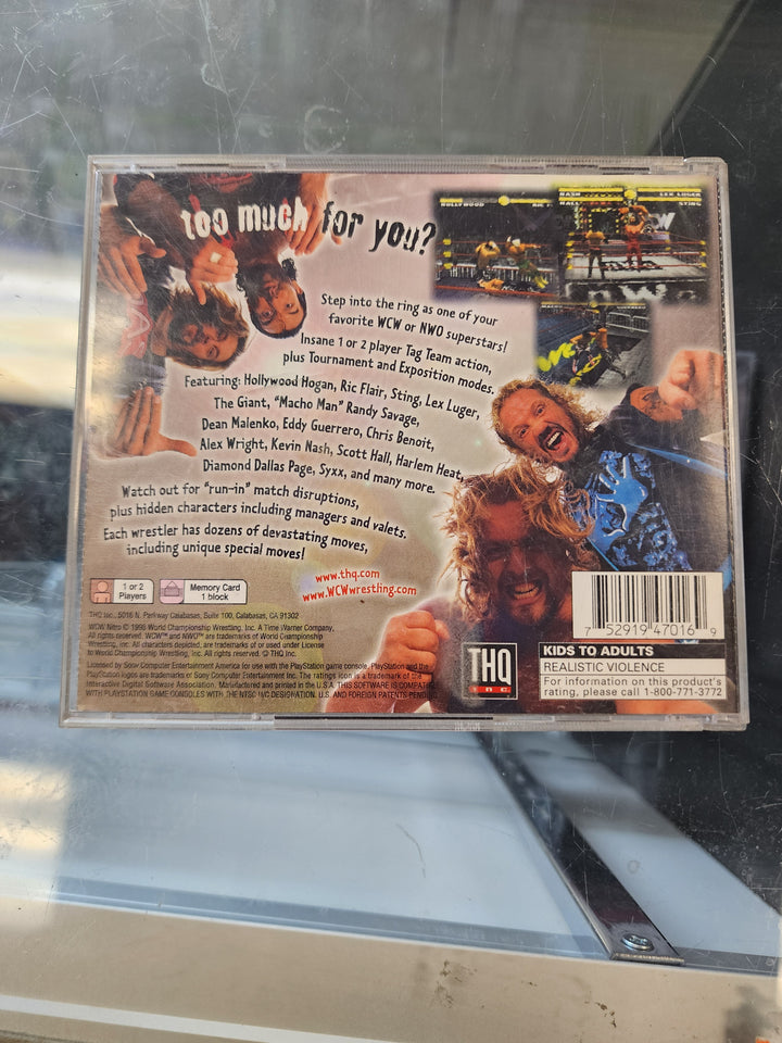 WCW Nitro PS1 CASE AND MANUAL ONLY CO3826