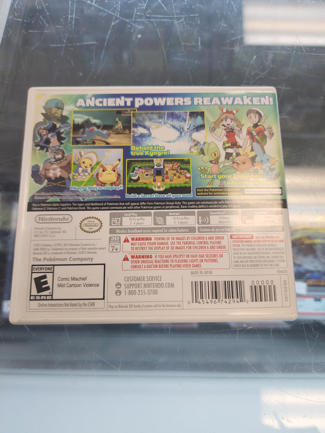 Pokemon Alpha Sapphire Nintendo 3DS CASE AND MANUAL ONLY CO31326