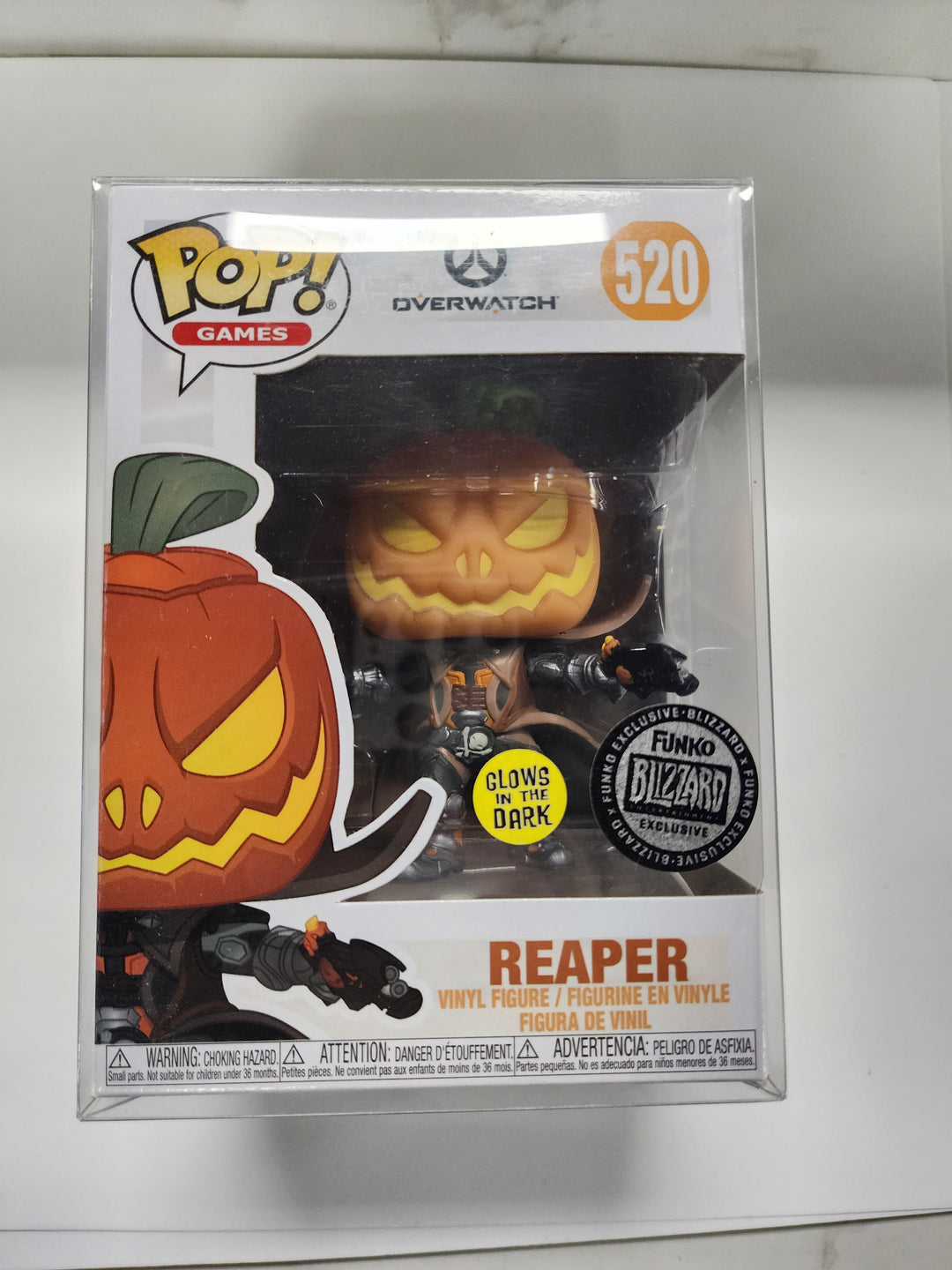 Funko Pop! Reaper 520 Blizzard Exclusive Glows in the Dark Overwatch FP82526
