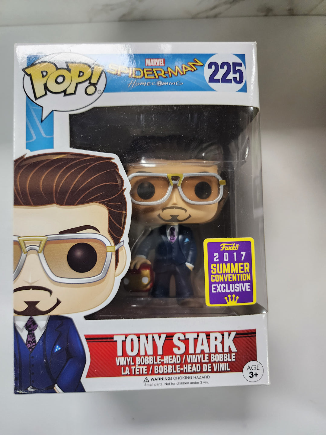 Funko Pop Tony Stark #225 Spider-Man Homecoming 2017 Summer Convention Exclusive FP9826