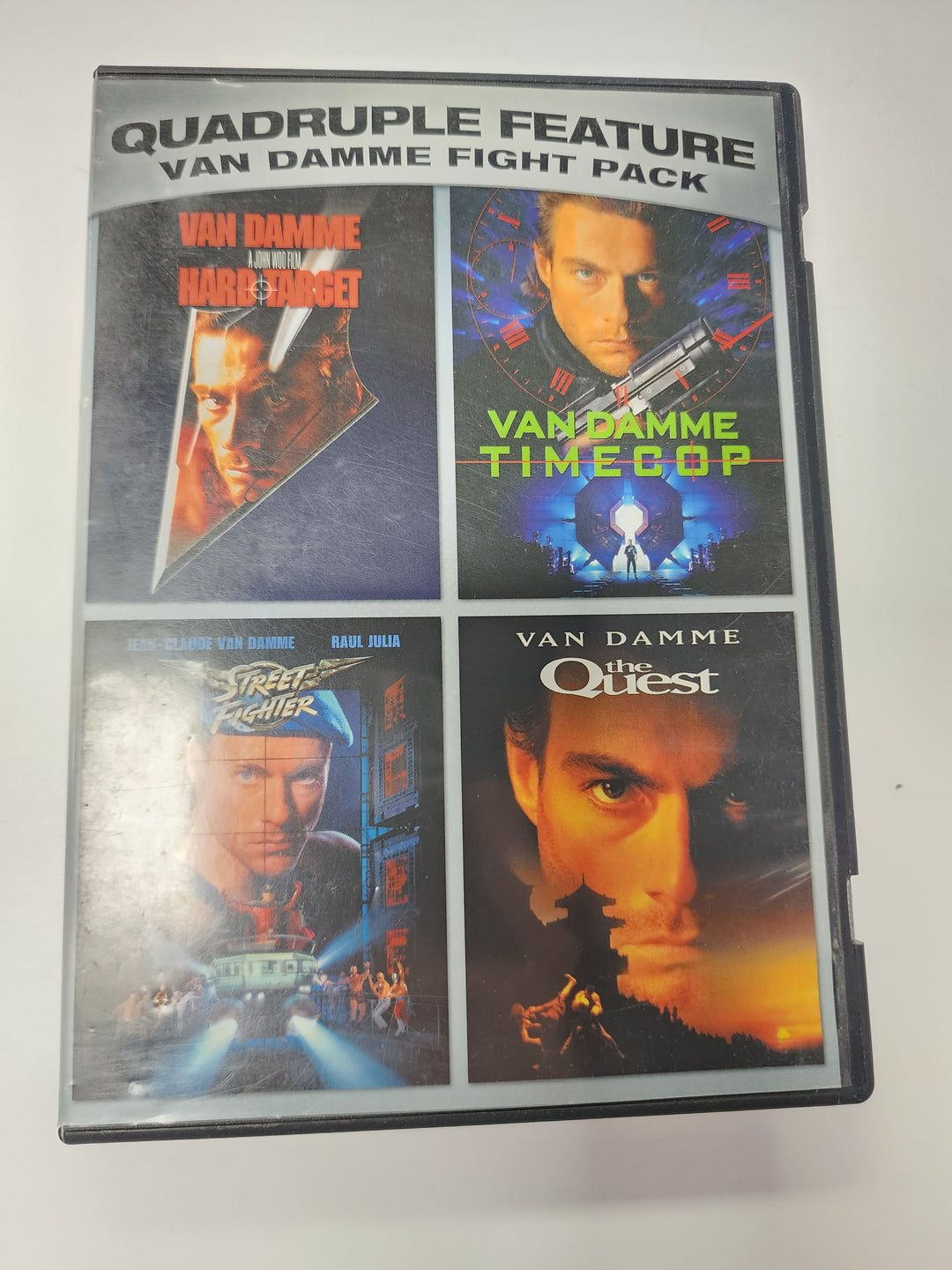 Quadruple Feature Van Damme Fight Pack - Hard Target, Time Cop, Street Fighter, The Quest  - DVD PM92926