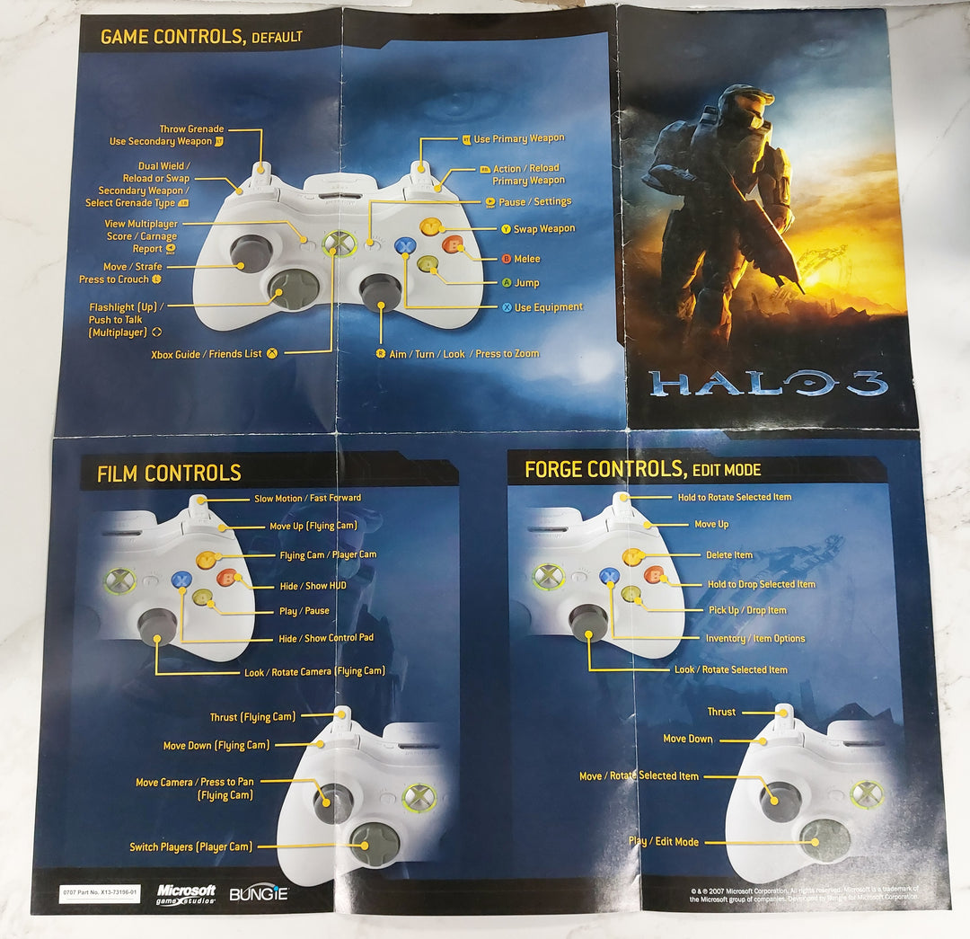 Halo 3 (Poster) - Xbox 360 Manual ONLY MO61526