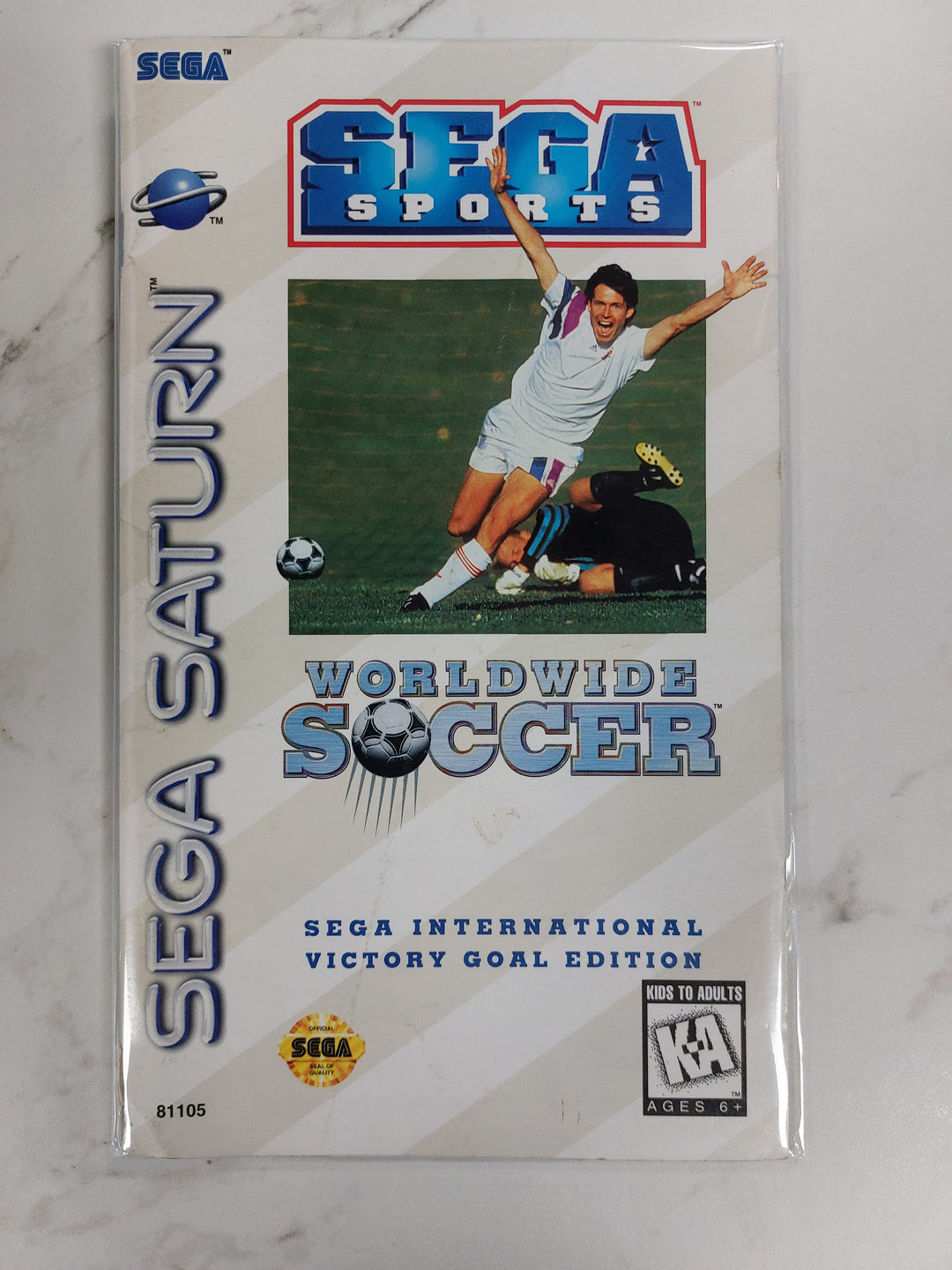 Worldwide Soccer - Sega Saturn Manual ONLY MO61526