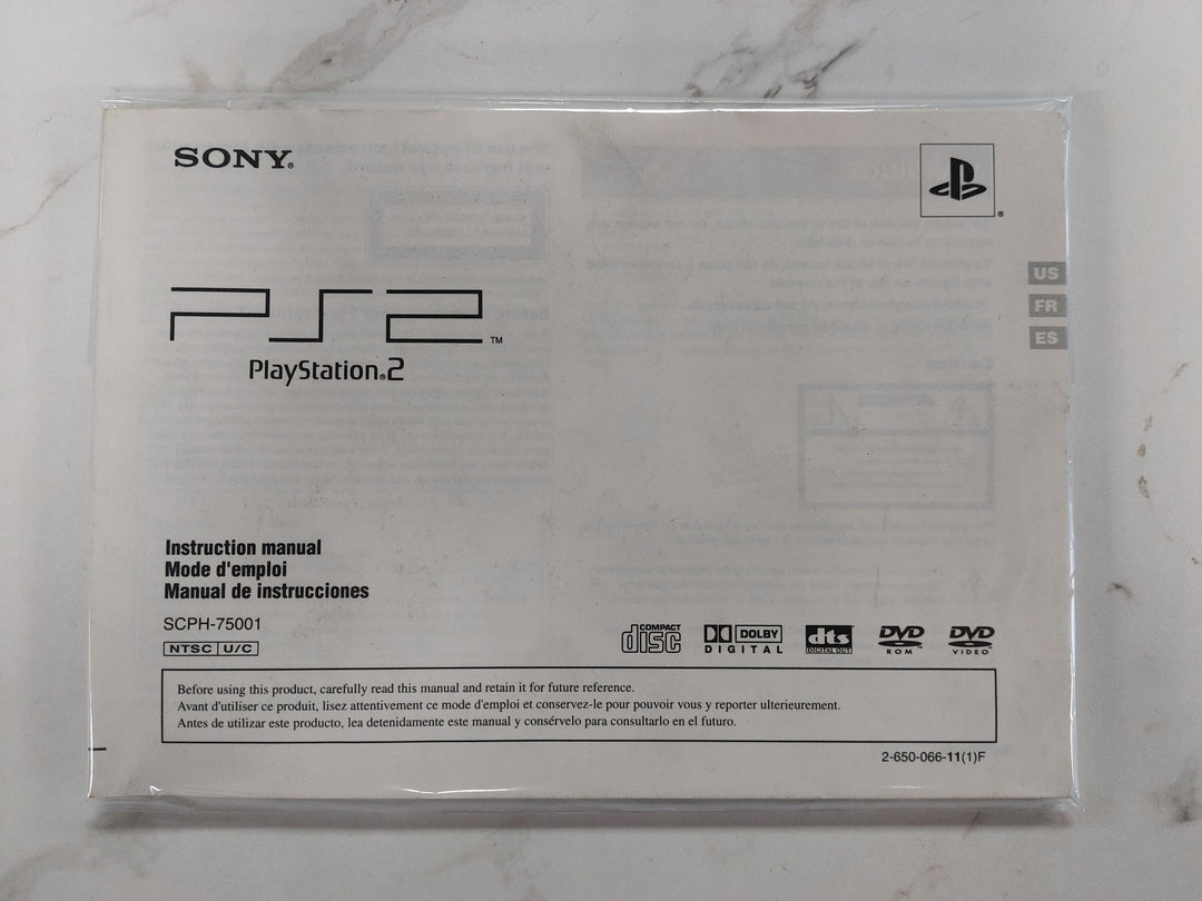 Playstation 2 Instruction Manual SCPH-75001 - PS2 Manual ONLY MO62326