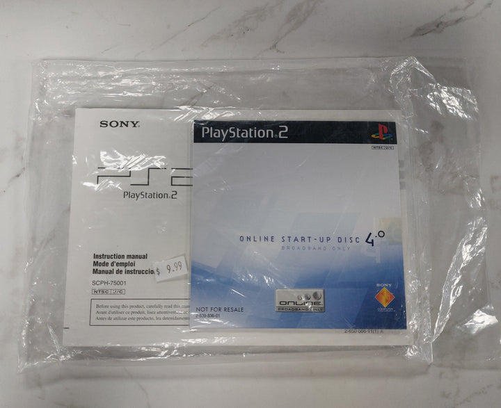 Playstation 2 Instruction Manual Set SCPH-75001 - PS2 Console Instruction Manual, Startup Disc, Inserts MO62426