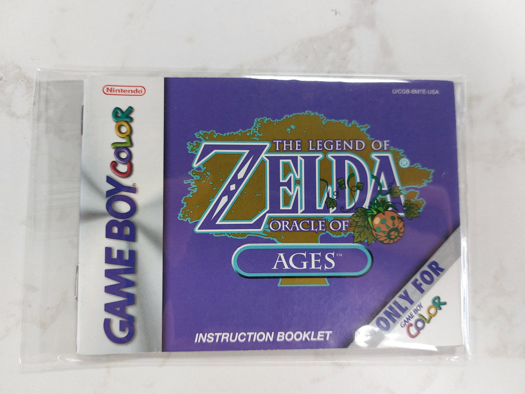 The Legend Of Zelda Oracles Of Ages U/CGB-BM7E-USA - Game Boy Color GBC Manual ONLY MO62426