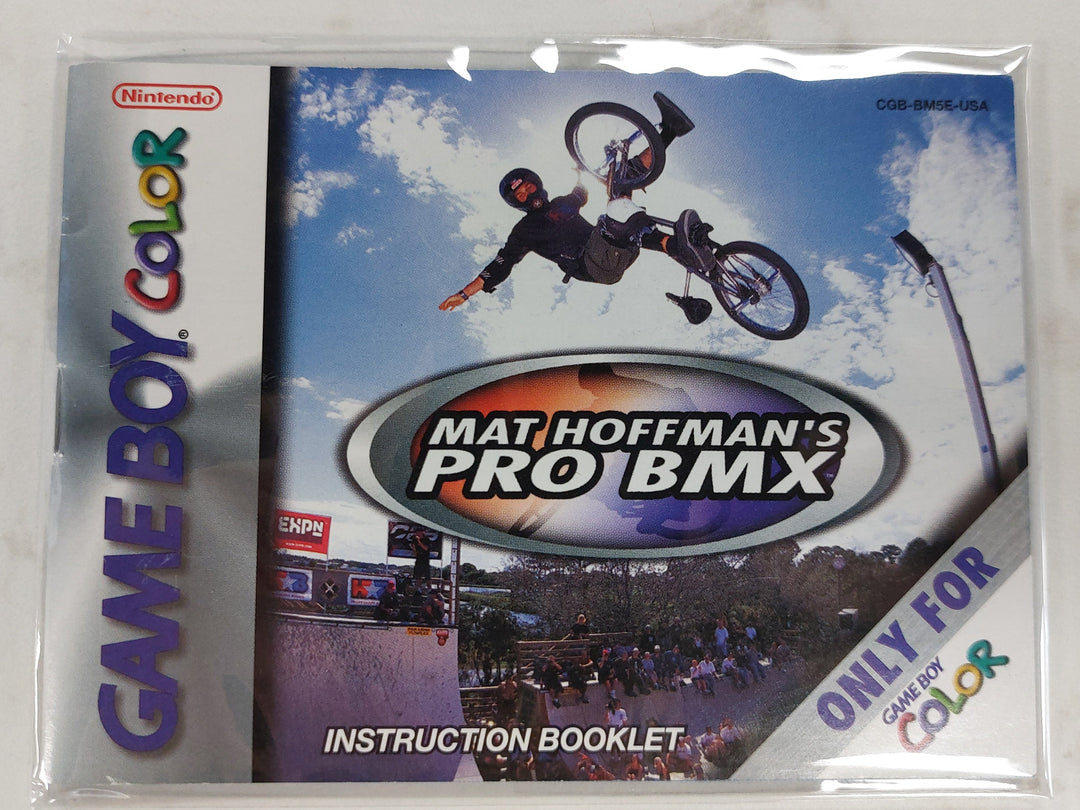 Mat Hoffman's Pro BMX CGB-BM5E-USA - Game Boy Color GBC Manual ONLY MO62426