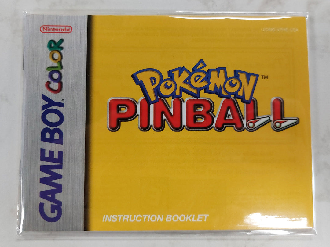 Pokemon Pinball U/DMG-VPHE-USA - Game Boy Color GBC Manual ONLY MO62426