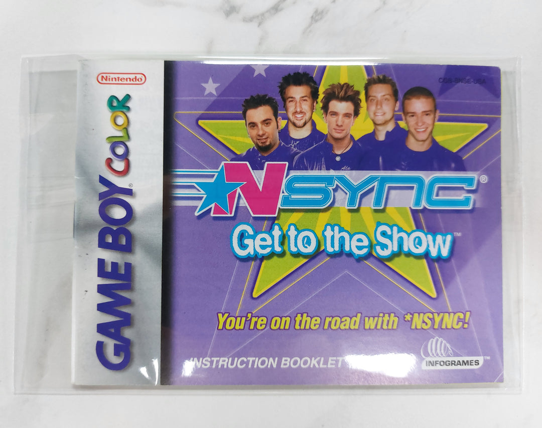 NSYNC Get To The Show CGB-BNSE-USA - Game Boy Color GBC Manual ONLY MO62726
