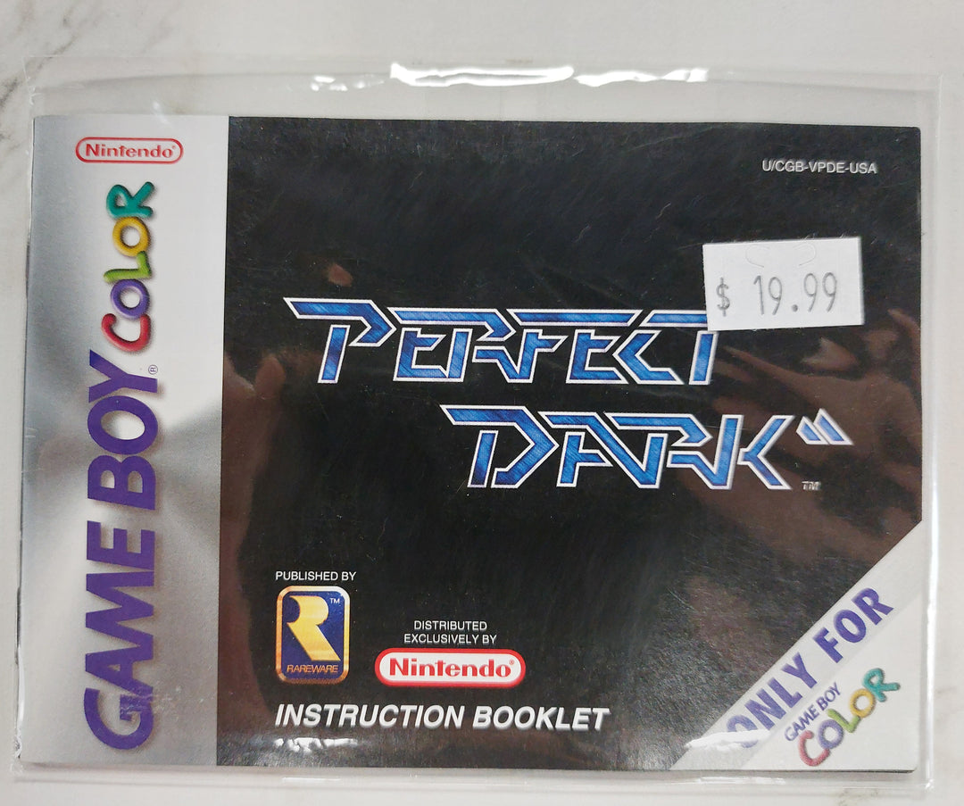 Perfect Dark U/CGB-VPDE-USA - Game Boy Color GBC Manual ONLY MO62726
