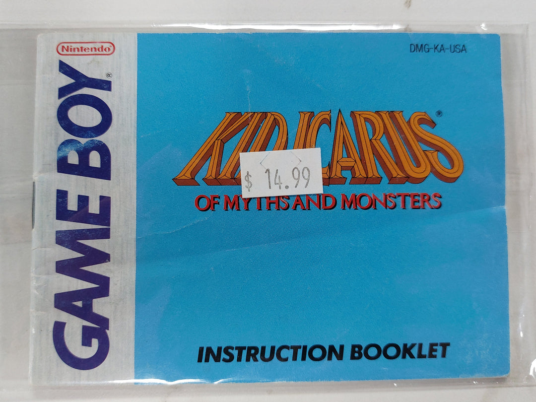 Kid Icarus Of Myths And Monsters DMG-KA-USA - GameBoy GB Manual ONLY MO62926