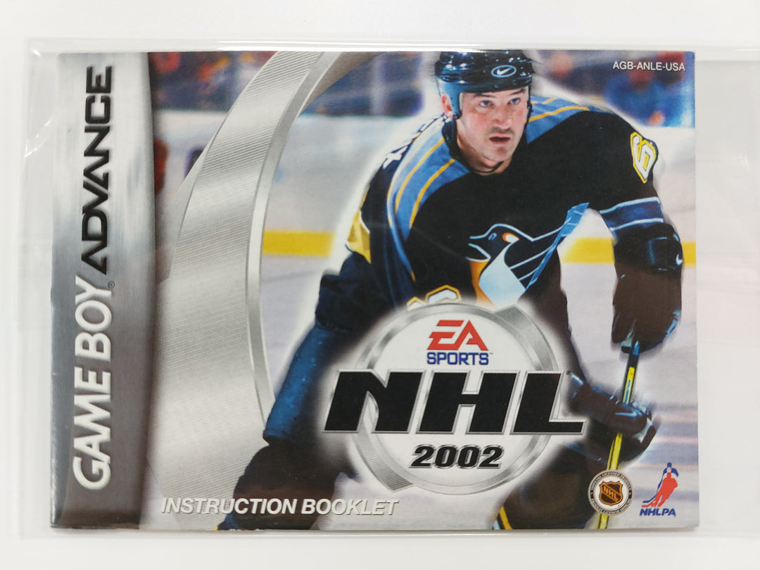 NHL 2002 AGB-ANLE-USA - GameBoy Advance GBA Manual ONLY MO7126