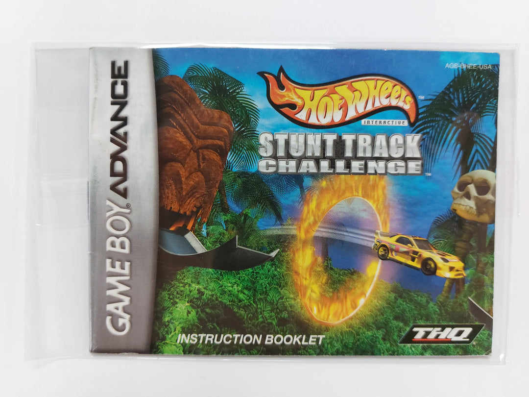 Hot Wheels Stunt Track Challenge AGB-BHEE-USA - GameBoy Advance GBA Manual ONLY MO7126