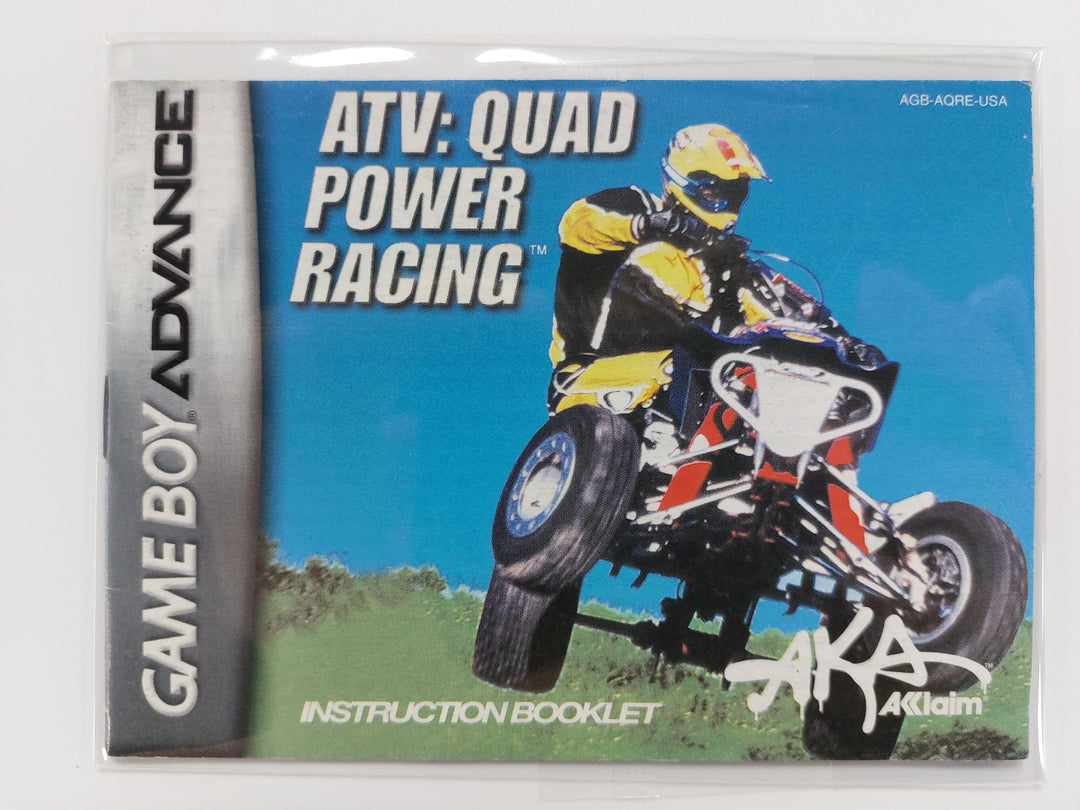 ATV: Quad Power Racing AGB-AQRE-USA - GameBoy Advance GBA Manual ONLY MO63026