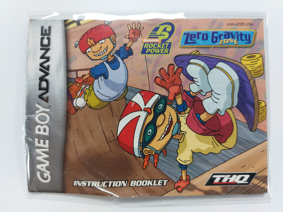 Rocket Power Zero Gravity Zone AGB-AZZE-USA - GameBoy Advance GBA Manual ONLY MO63026
