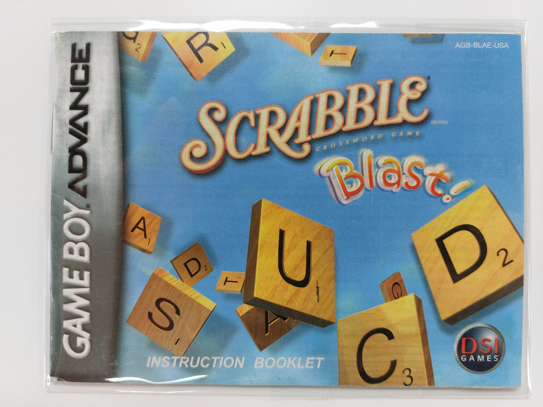 Scrabble Blast AGB-BLAE-USA - GameBoy Advance GBA Manual ONLY MO63026