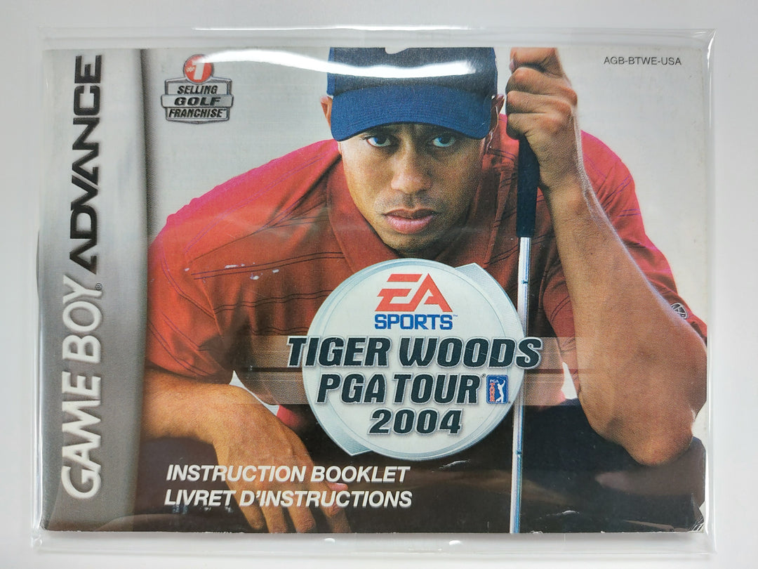 Tiger Woods PGA Tour 2004 AGB-BTWE-USA - GameBoy Advance GBA Manual ONLY MO63026